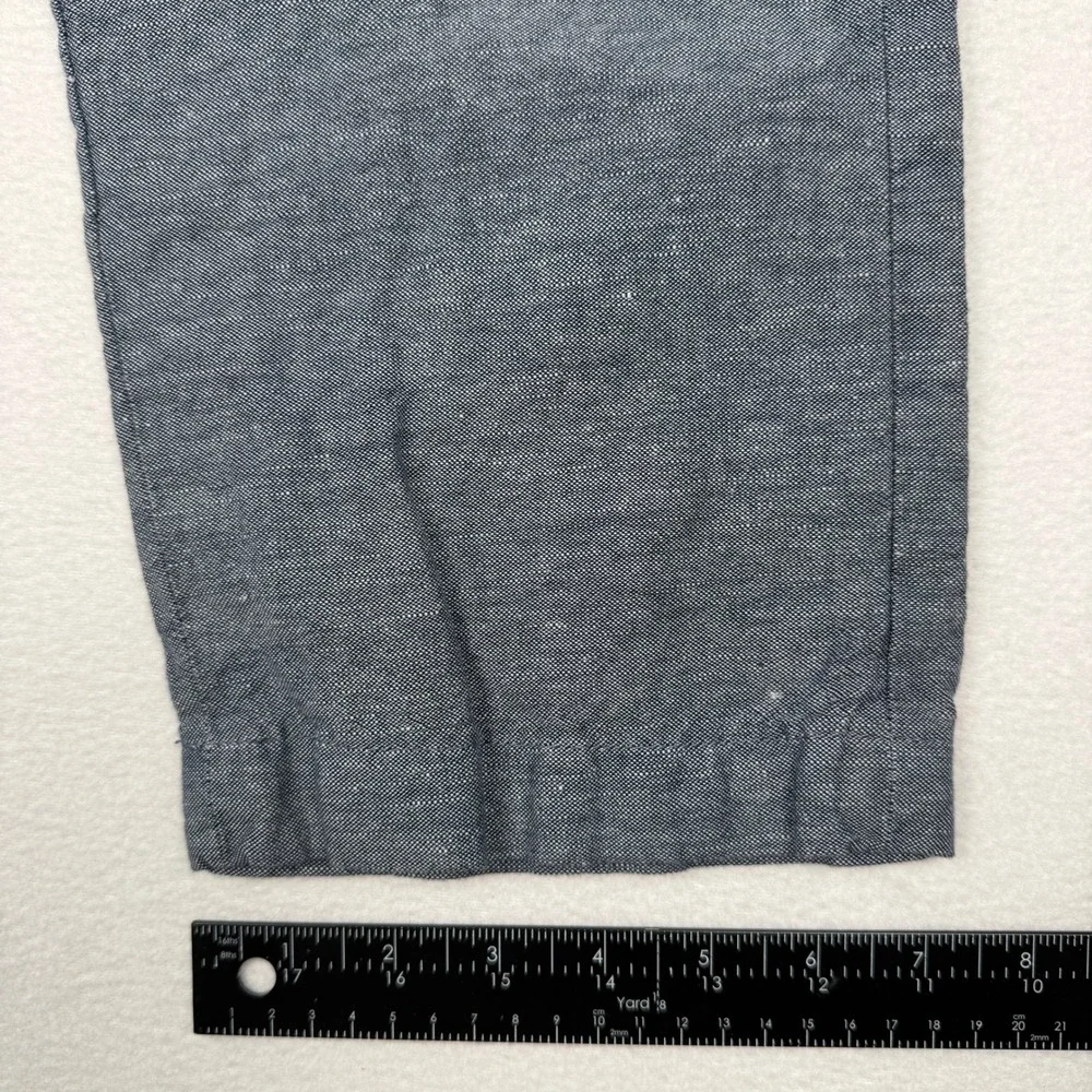 Banana Republic Aiden‎ Chino Pants Mens 34x30 Blue Linen Blend Slim Fit 182156